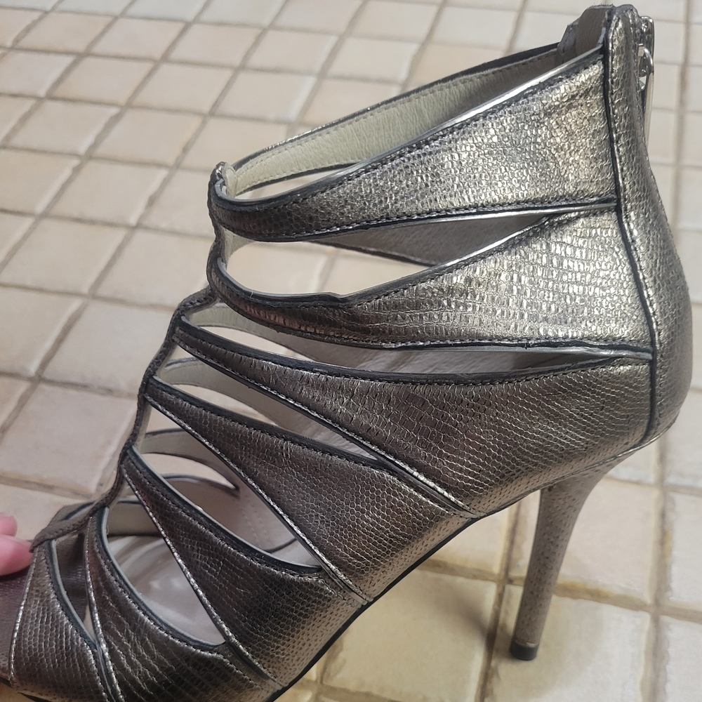 Michael Kors Metallic Strappy Heels